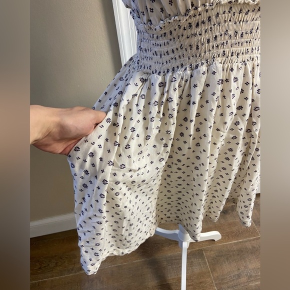 Free people Daria dress mini floral beige sleeveless casual Medium - Picture 8 of 13